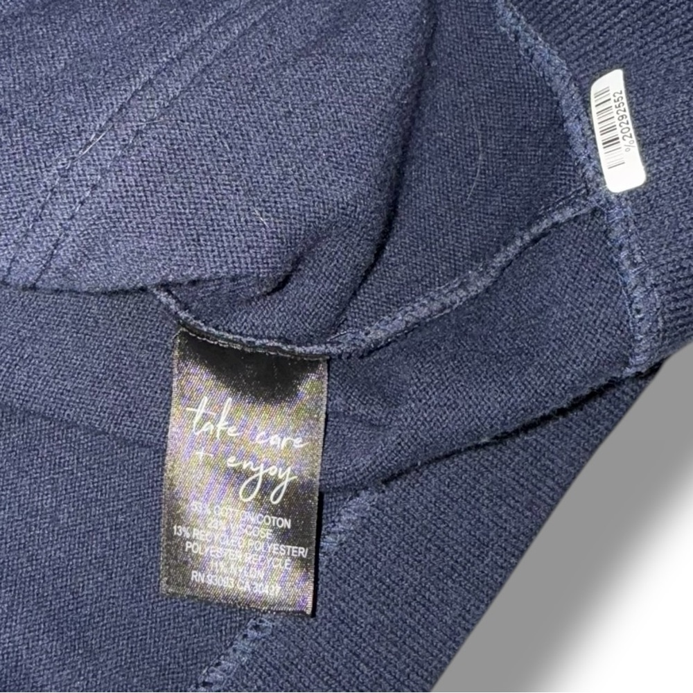 NIC+ZOE Editor Knit Women's Blazer with Button Detail - Dark Indigo XL - Picture 7 of 11